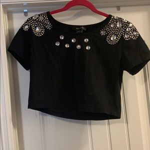 Cropped Jeweled Top